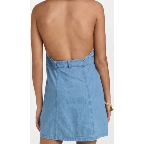 Free People Denim Open Back Sami Dress size XS - Picture 8 of 8
